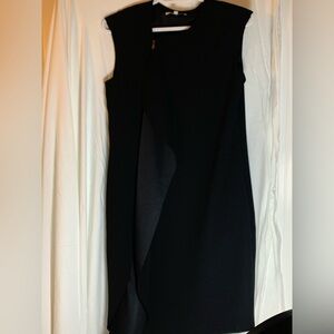 Reiss Black Asymmetrical Sleeveless Dress